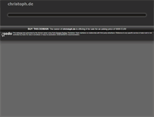 Tablet Screenshot of christoph.de